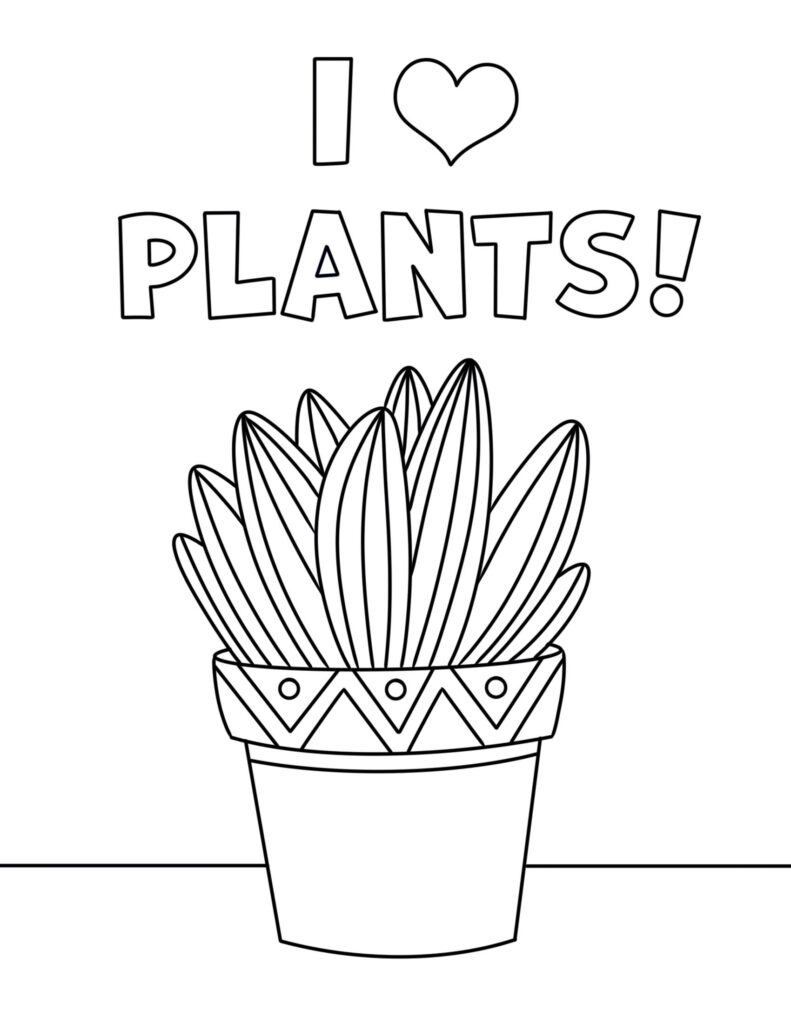 free coloring pages plants