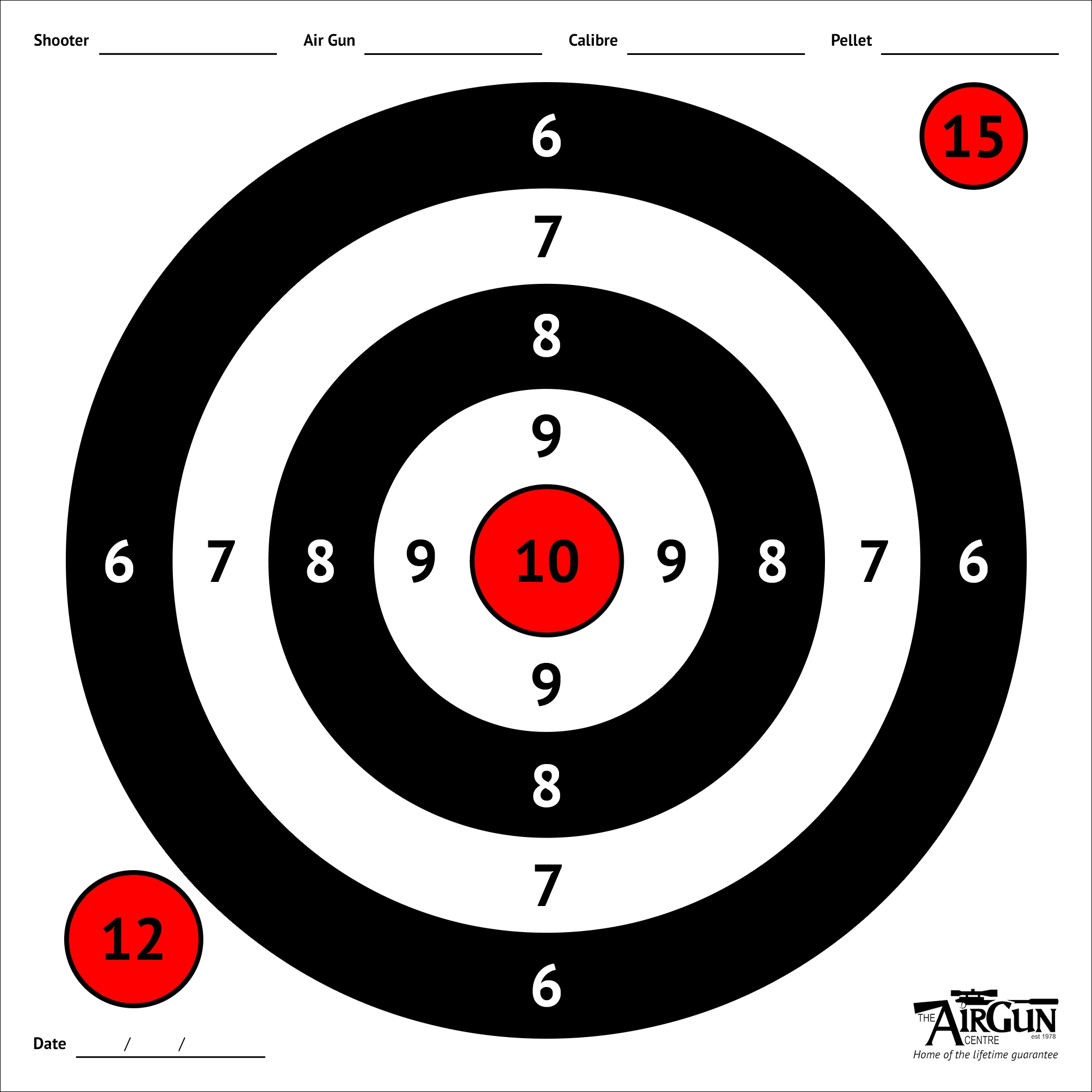 Free Printable Air Rifle Targets A4 17cm 14cm The Airgun Centre Free Printable Air Rifle Targets A4 17cm 14cm The Airgun Centre