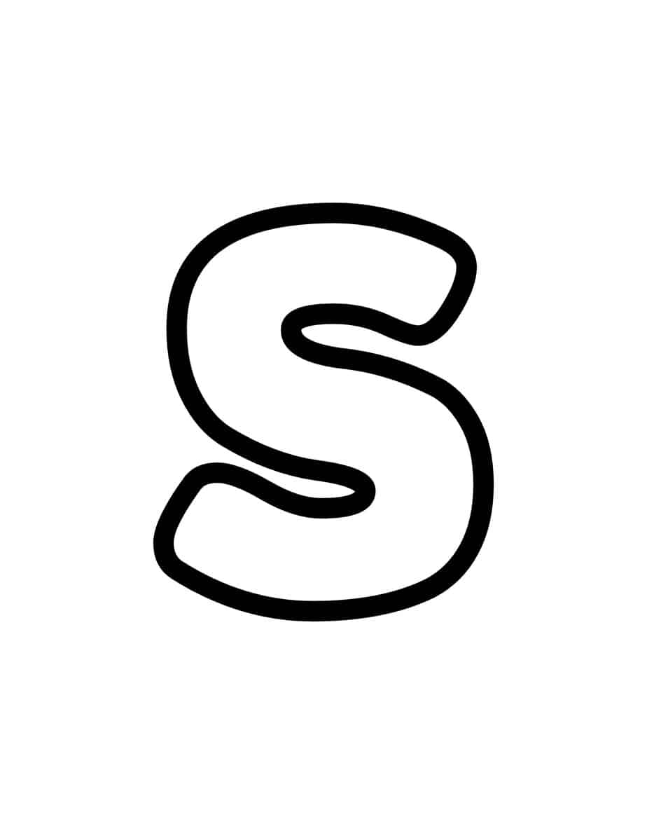 cut out s template printable