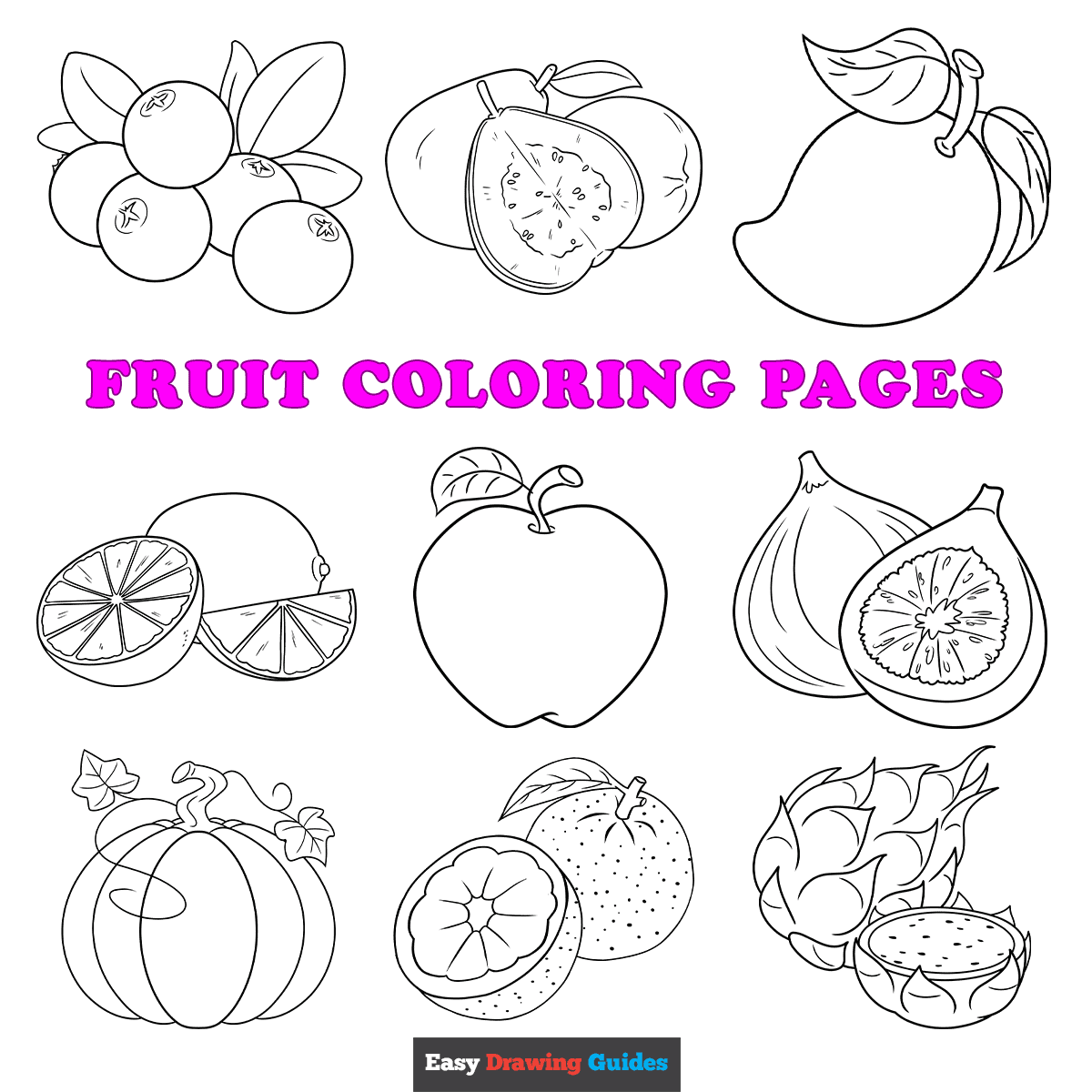 Free Printable Fruit Coloring Pages For Kids Free Printable Fruit Coloring Pages For Kids
