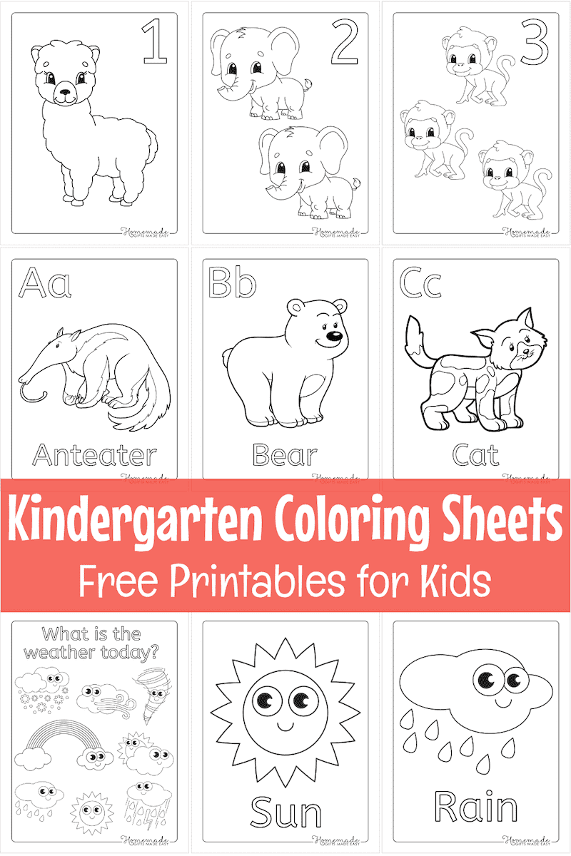 Free Printable Kindergartner Coloring Pages