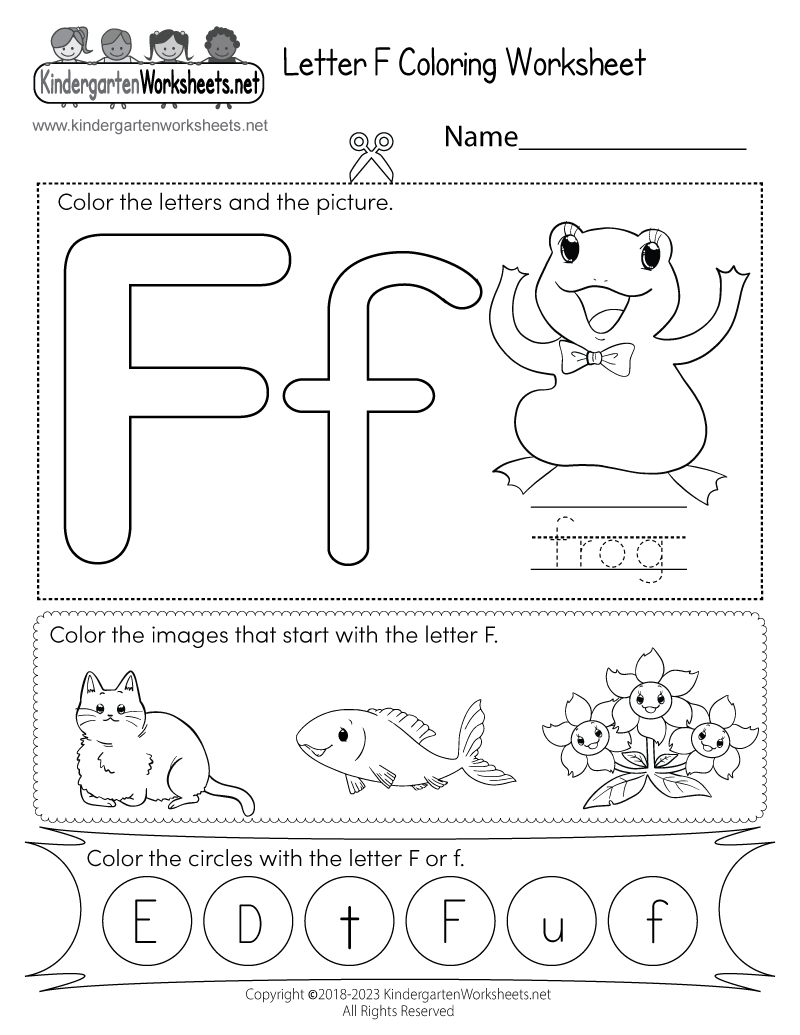 Free Printable Letter F Coloring Worksheet Free Printable Letter F Coloring Worksheet