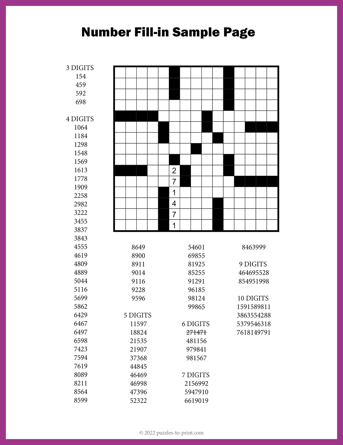fill in crossword puzzles printable