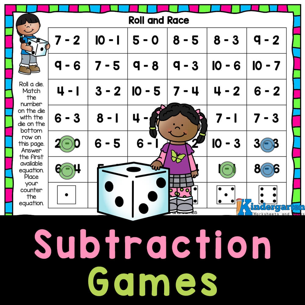FREE Printable Subtraction Games For Kindergarten