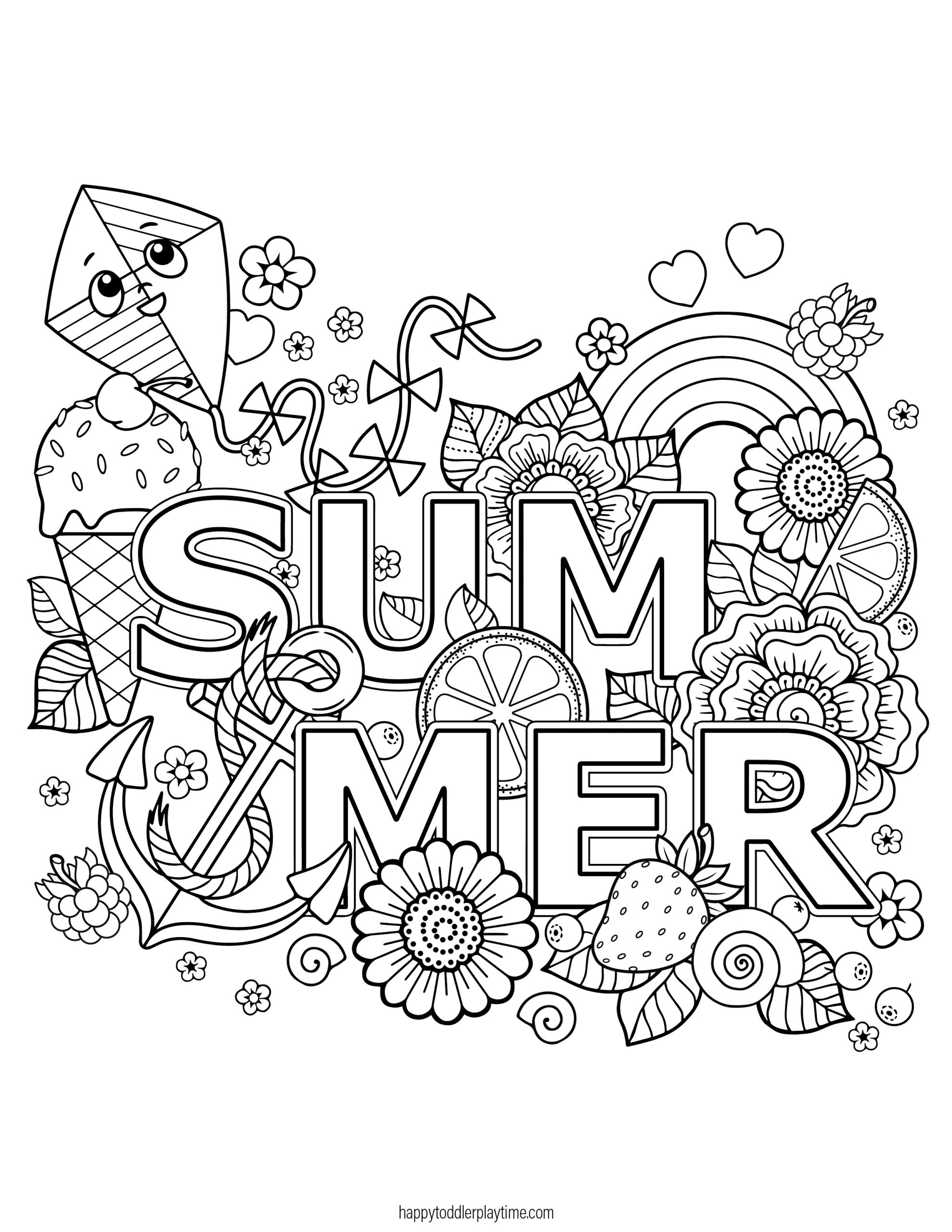free printable summer color pages free printable summer color pages