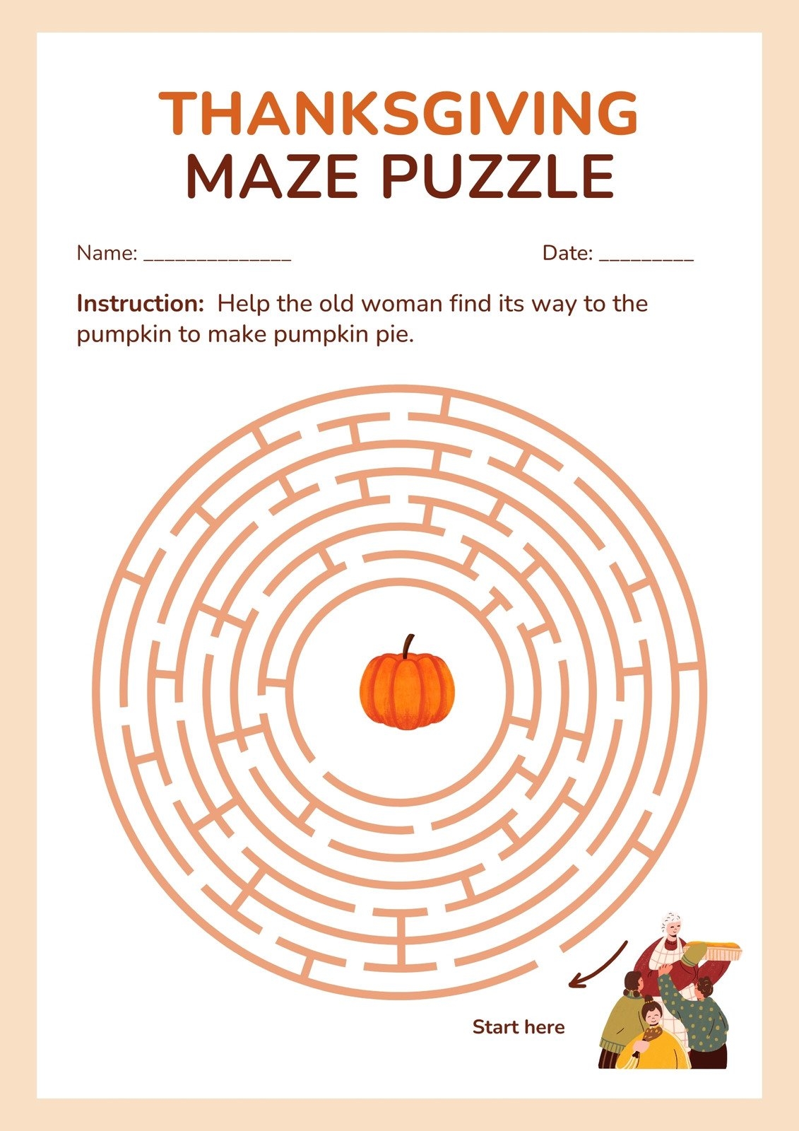 Free Printable Thanksgiving Worksheet Templates Canva Free Printable Thanksgiving Worksheet Templates Canva