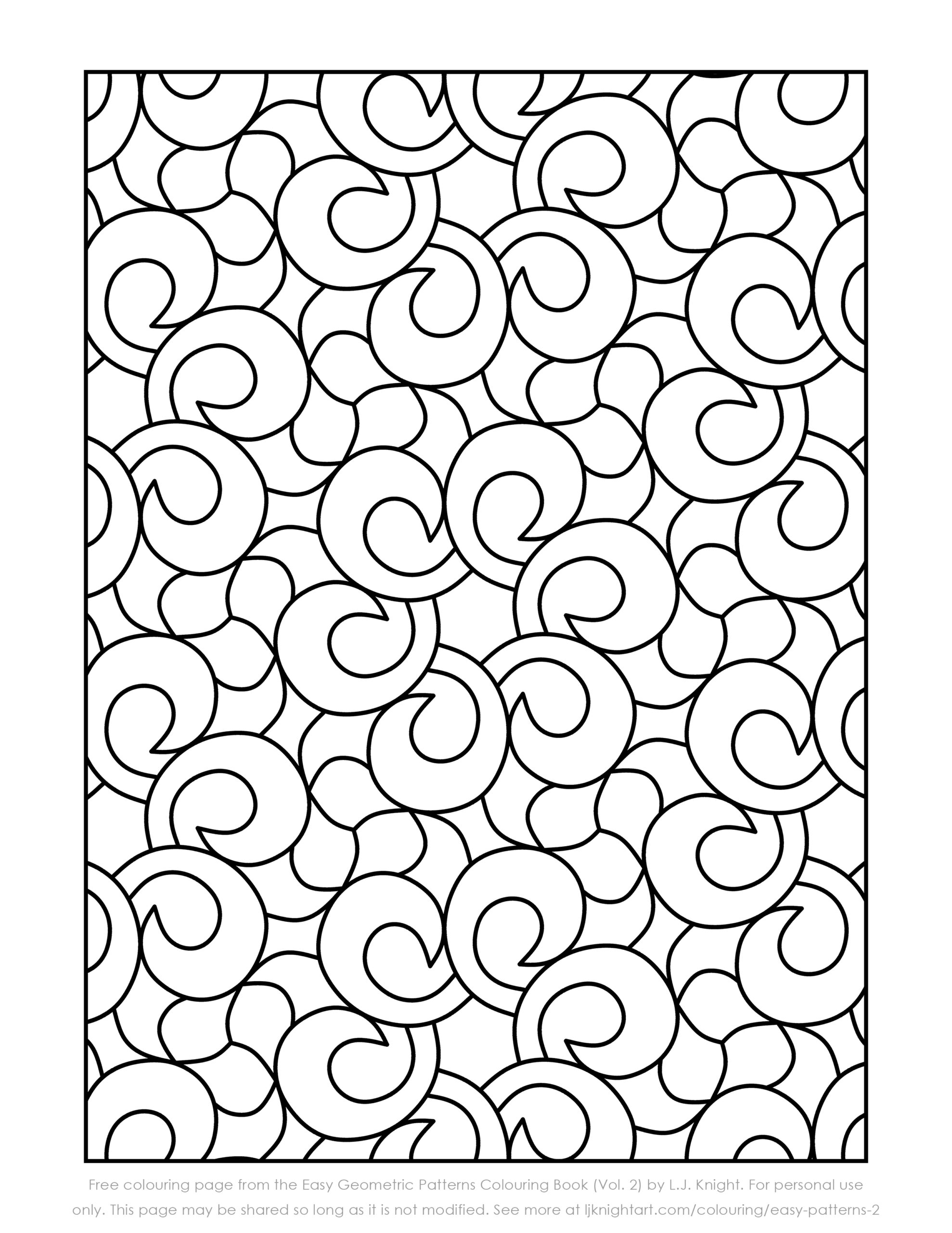 Free Simple Pattern Printable Colouring Page L J Knight Art Free Simple Pattern Printable Colouring Page L J Knight Art