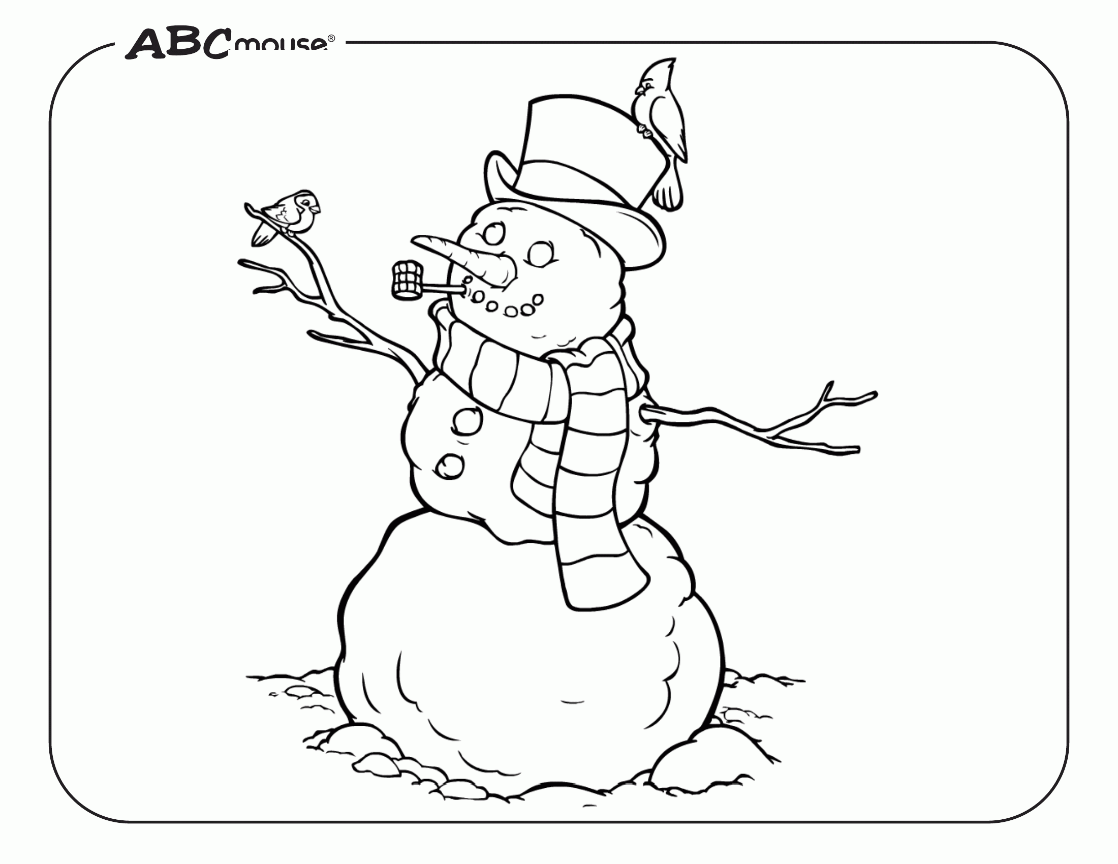Free Snowman Coloring Pages ABCmouse Free Snowman Coloring Pages ABCmouse