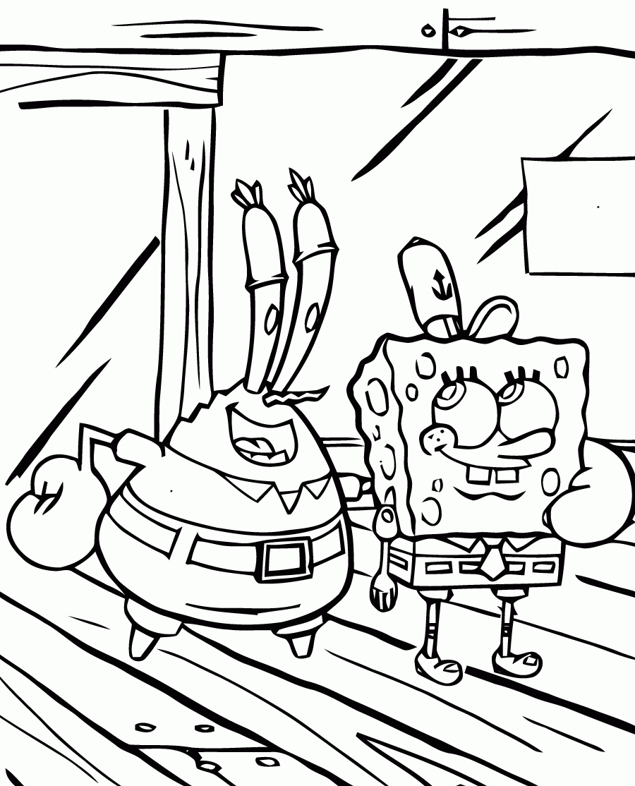 spongebob color pages to print spongebob color pages to print