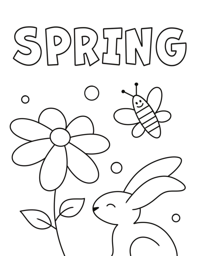 Free Spring Coloring Pages For Kids The Hollydog Blog Free Spring Coloring Pages For Kids The Hollydog Blog