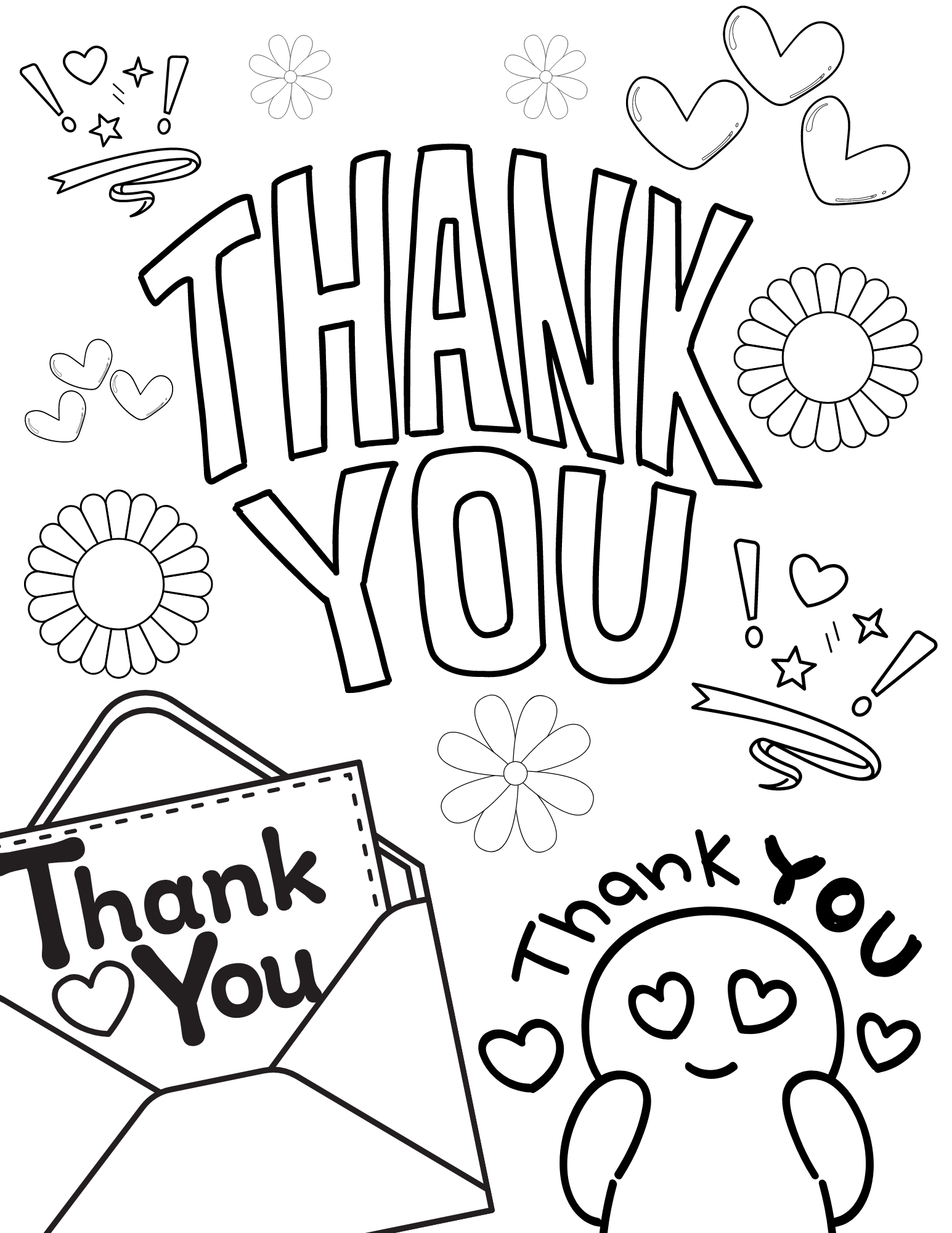 Free Thank You Coloring Pages For Kids And Adults Free Thank You Coloring Pages For Kids And Adults