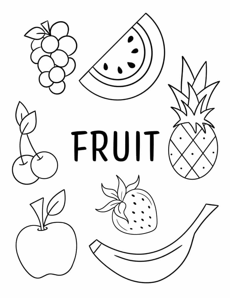 Free Vegetable And Fruit Coloring Pages For Kids The Hollydog Blog Free Vegetable And Fruit Coloring Pages For Kids The Hollydog Blog