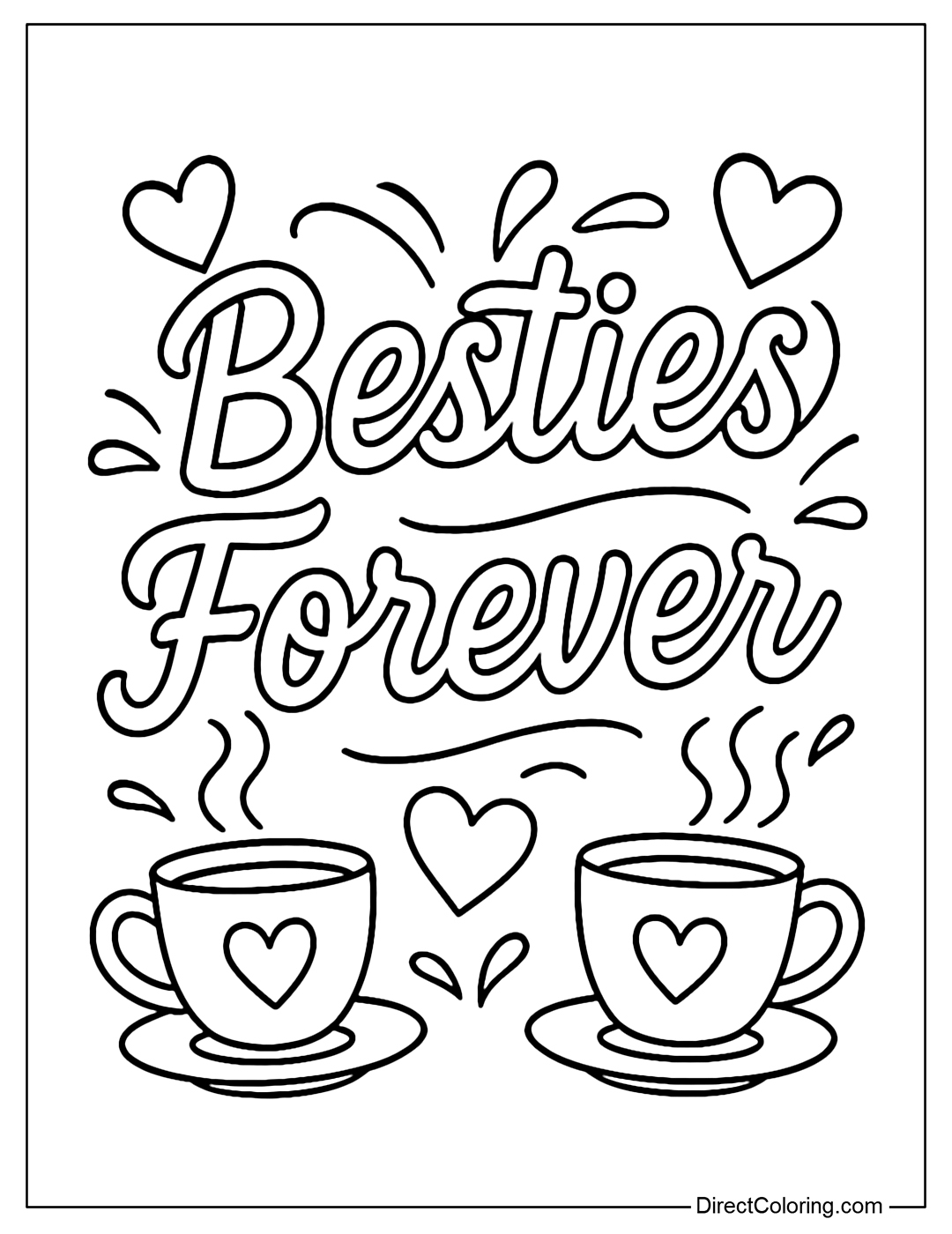 best friend coloring sheets