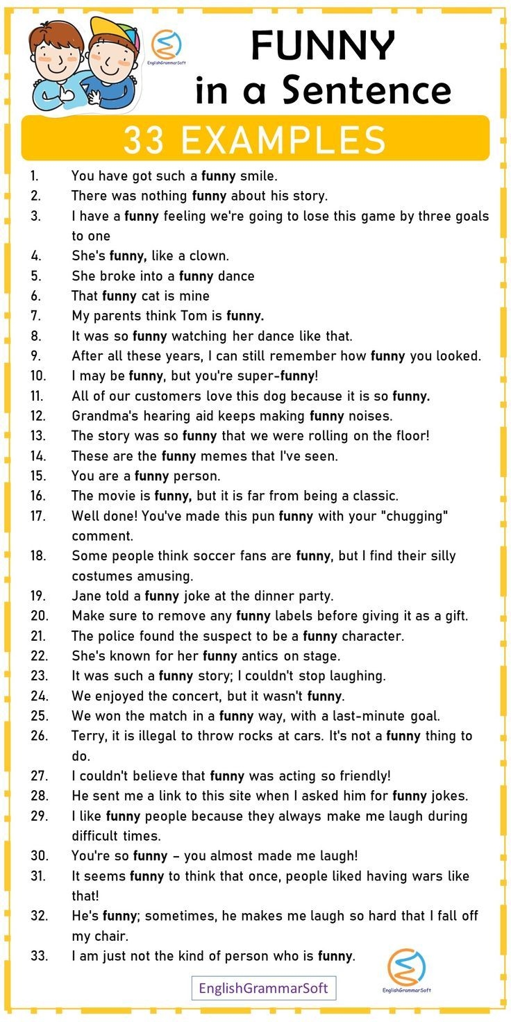 Funny In A Sentence Funny In A Sentence