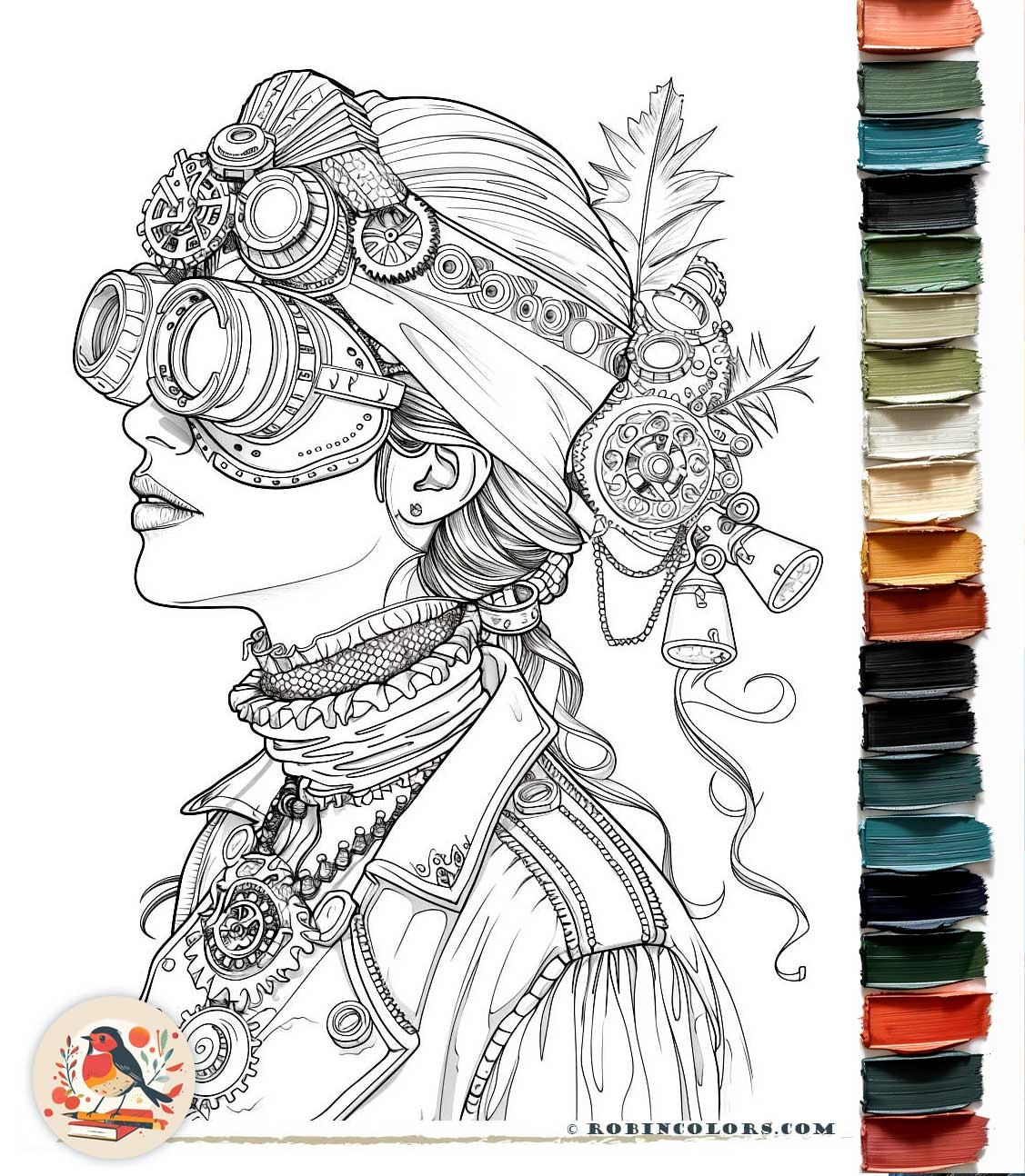 Gorgeous Steampunk Coloring Pages With Intricate Details Robin Colors Gorgeous Steampunk Coloring Pages With Intricate Details Robin Colors