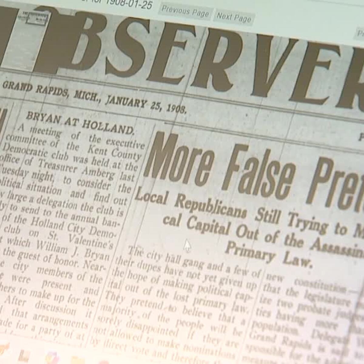 Grand Rapids Public Library Unveils New Digital Newspaper Archive