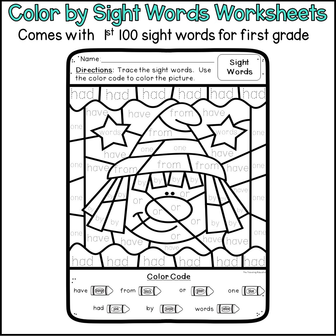 halloween color by sight word halloween color by sight word