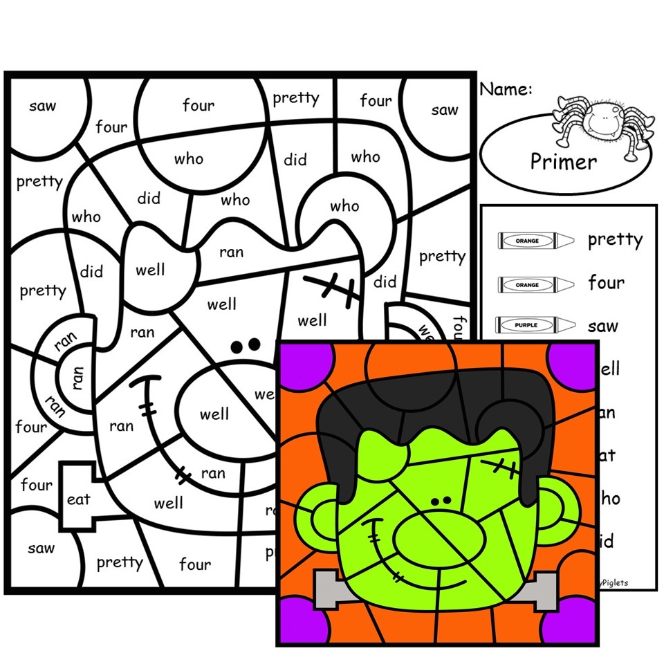 Halloween Color By Sight Words Halloween Color By Code Halloween Coloring Pages Classful Halloween Color By Sight Words Halloween Color By Code Halloween Coloring Pages Classful