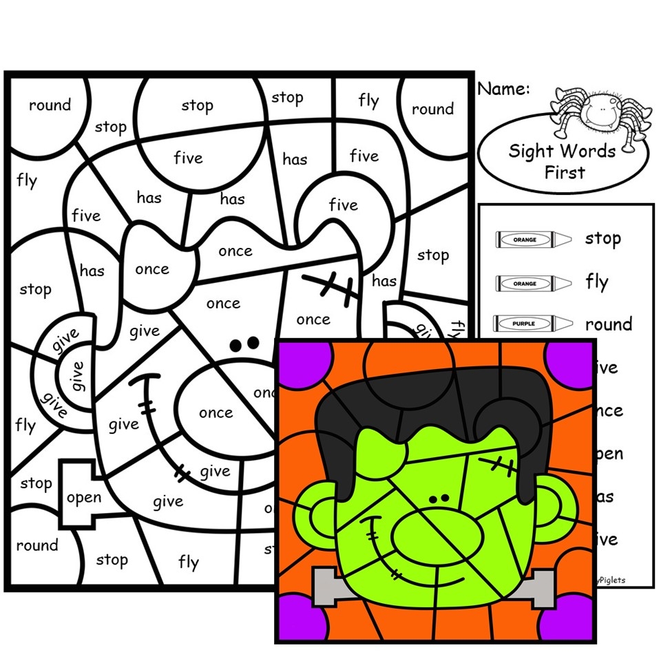 Halloween Color By Sight Words Halloween Color By Code Halloween Coloring Pages Classful Halloween Color By Sight Words Halloween Color By Code Halloween Coloring Pages Classful