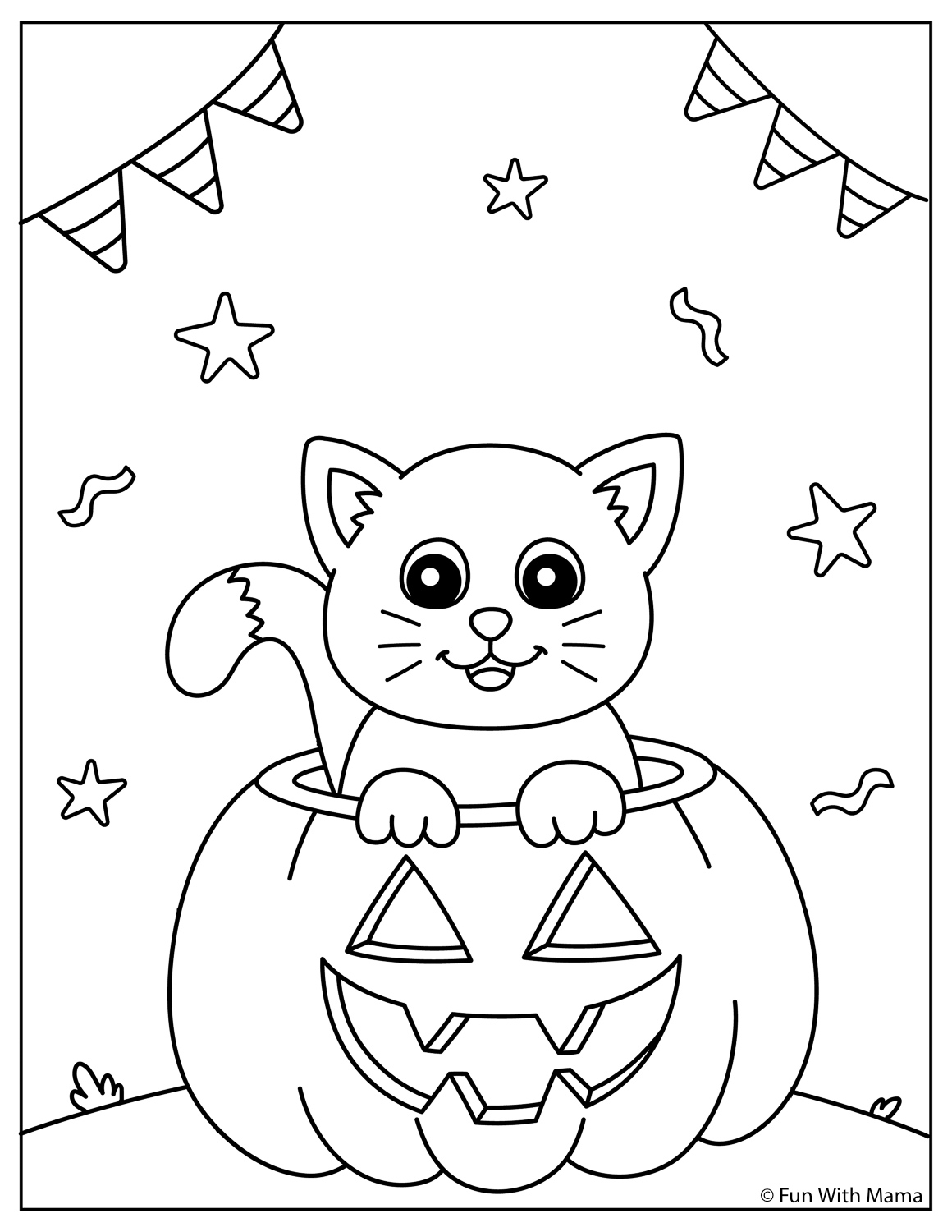 printable halloween coloring page printable halloween coloring page