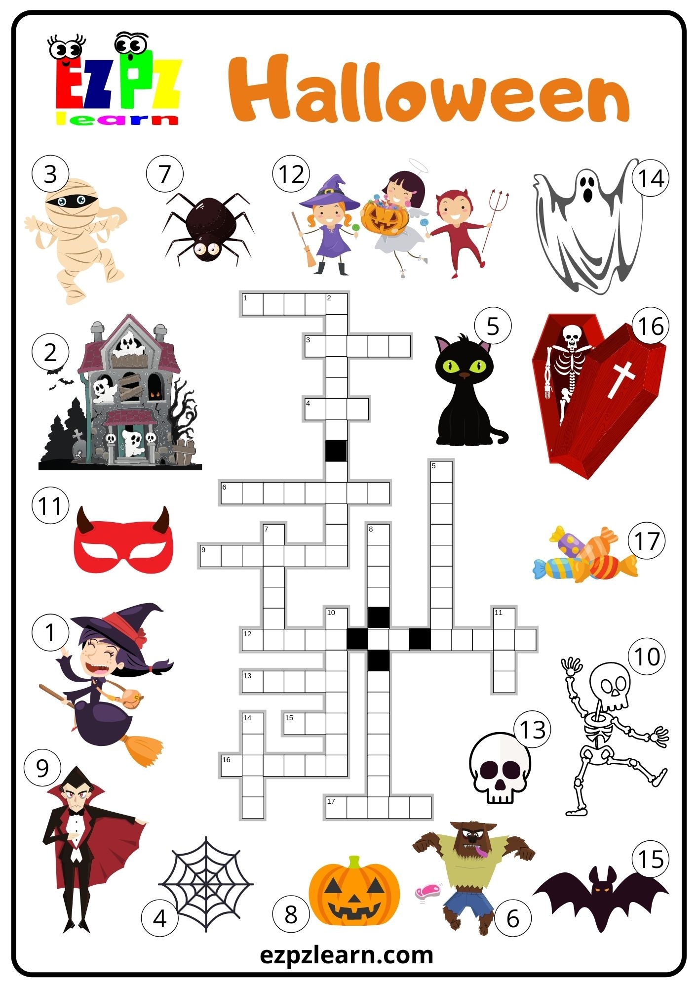 halloween crossword puzzles online halloween crossword puzzles online