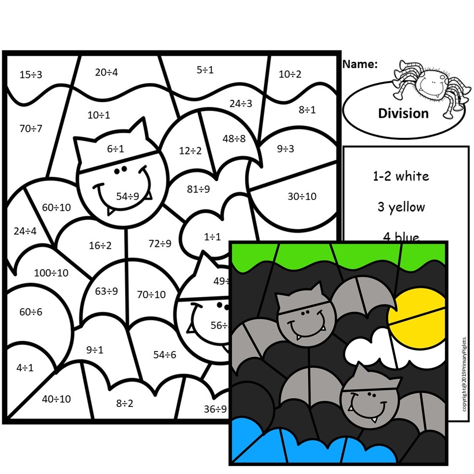 division colour by number division colour by number