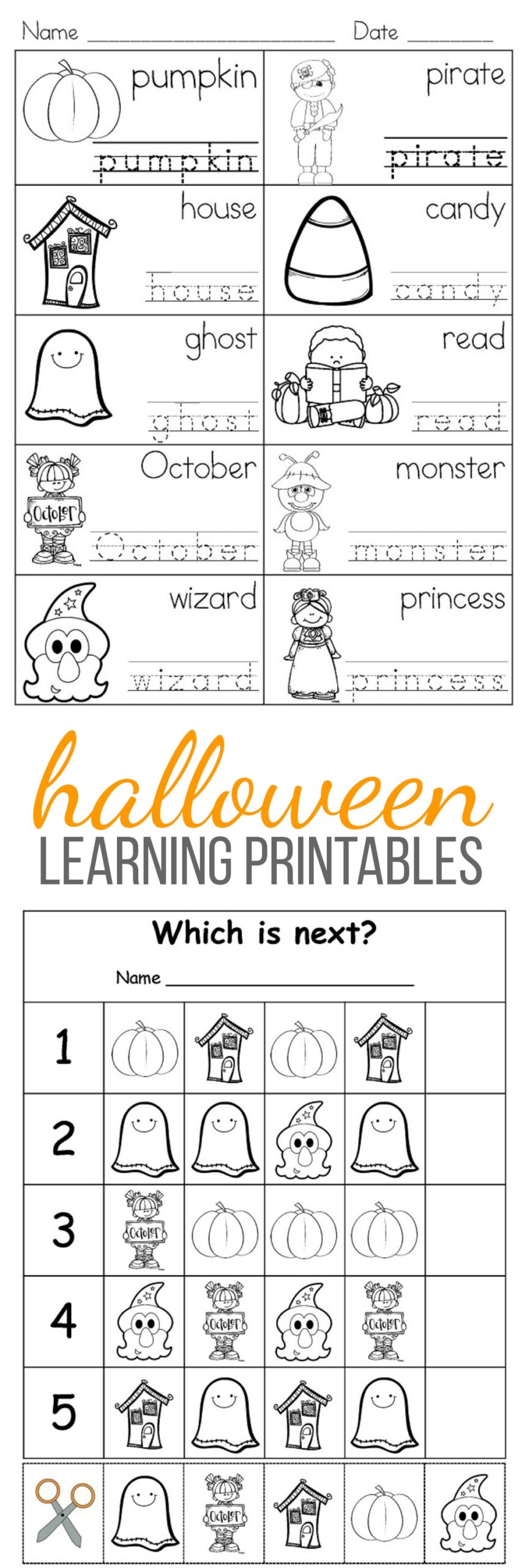 halloween activities for 1st graders