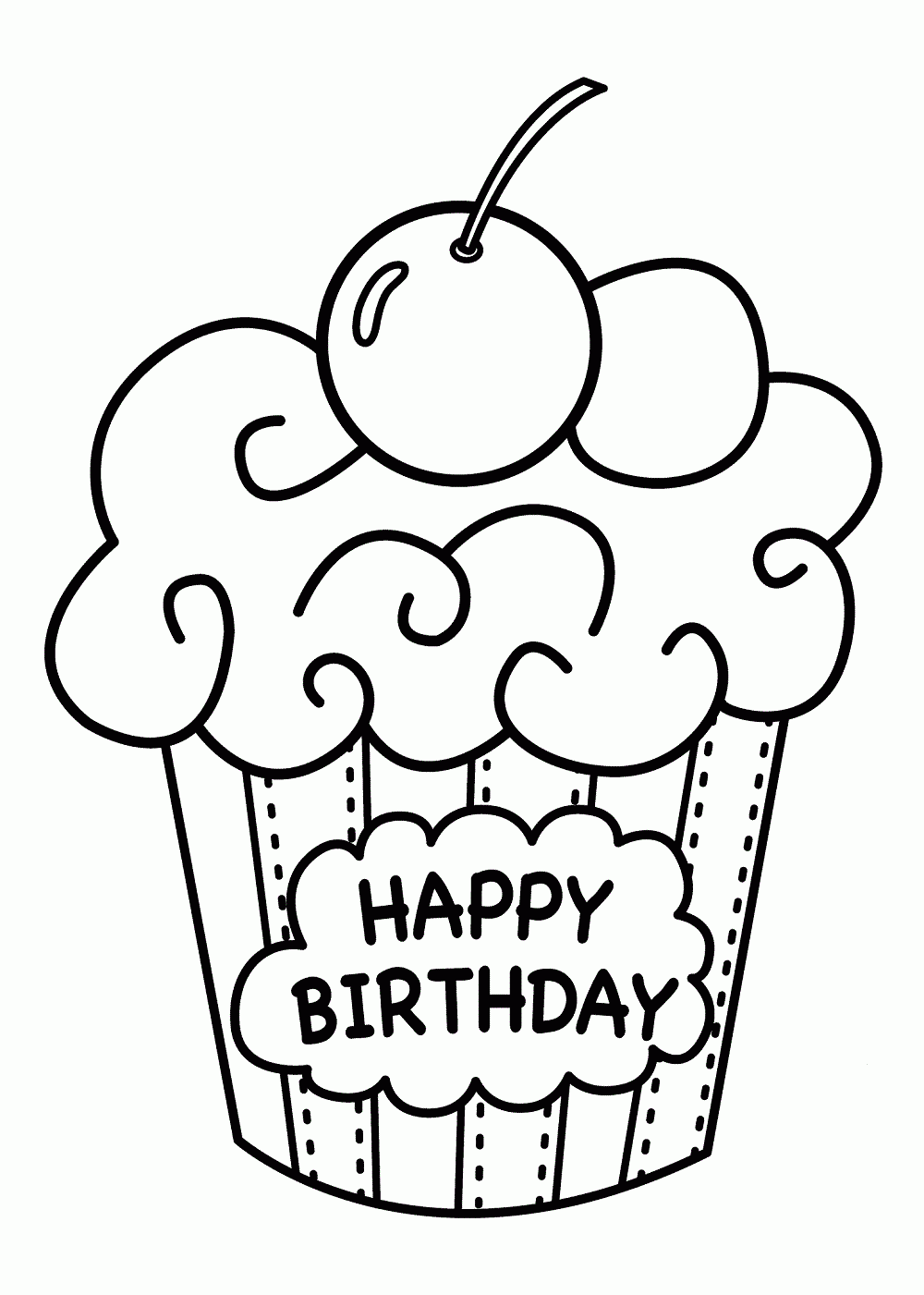 free coloring birthday pages free coloring birthday pages