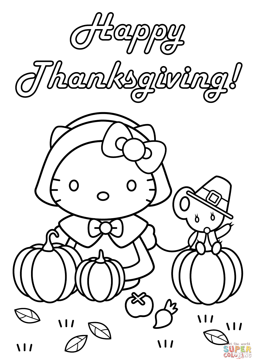 thanksgiving hello kitty coloring pages thanksgiving hello kitty coloring pages