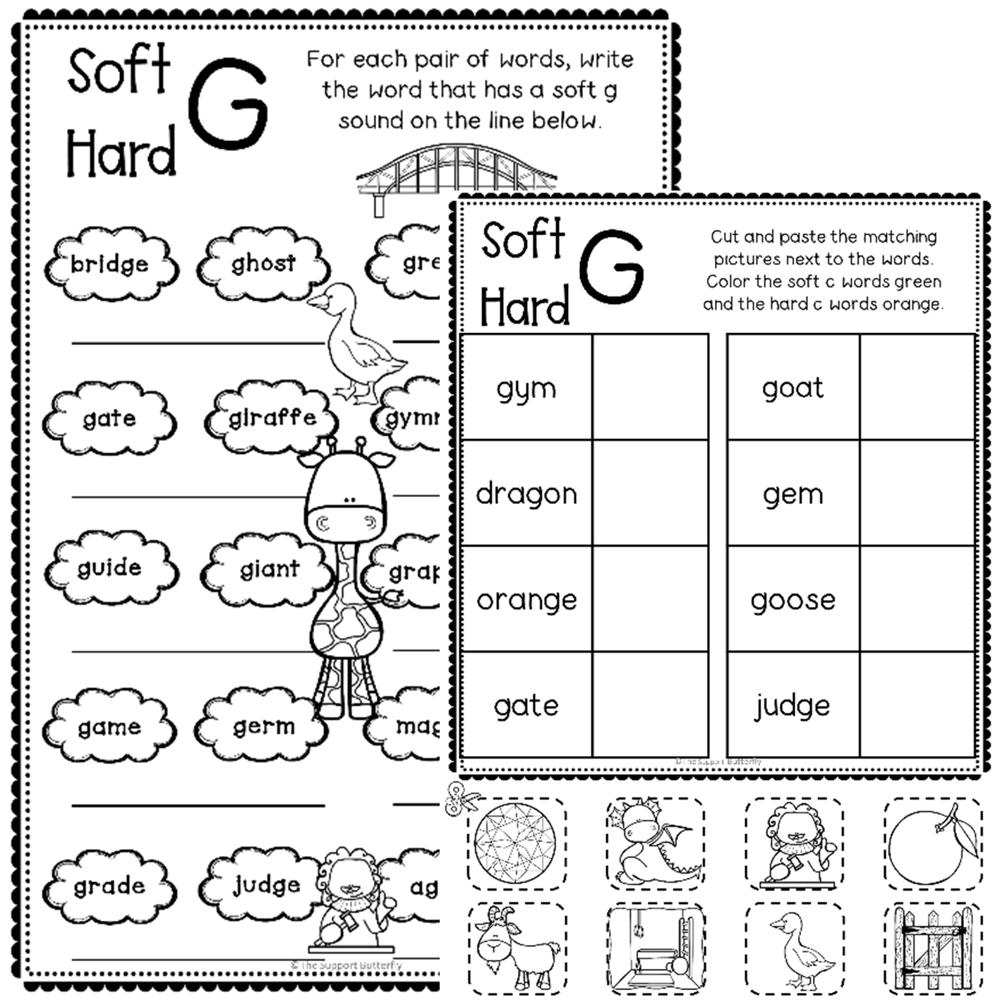 hard g soft g worksheet hard g soft g worksheet