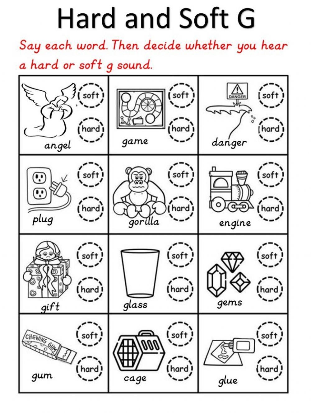 Hard And Soft G Activity Worksheets Library Hard And Soft G Activity Worksheets Library