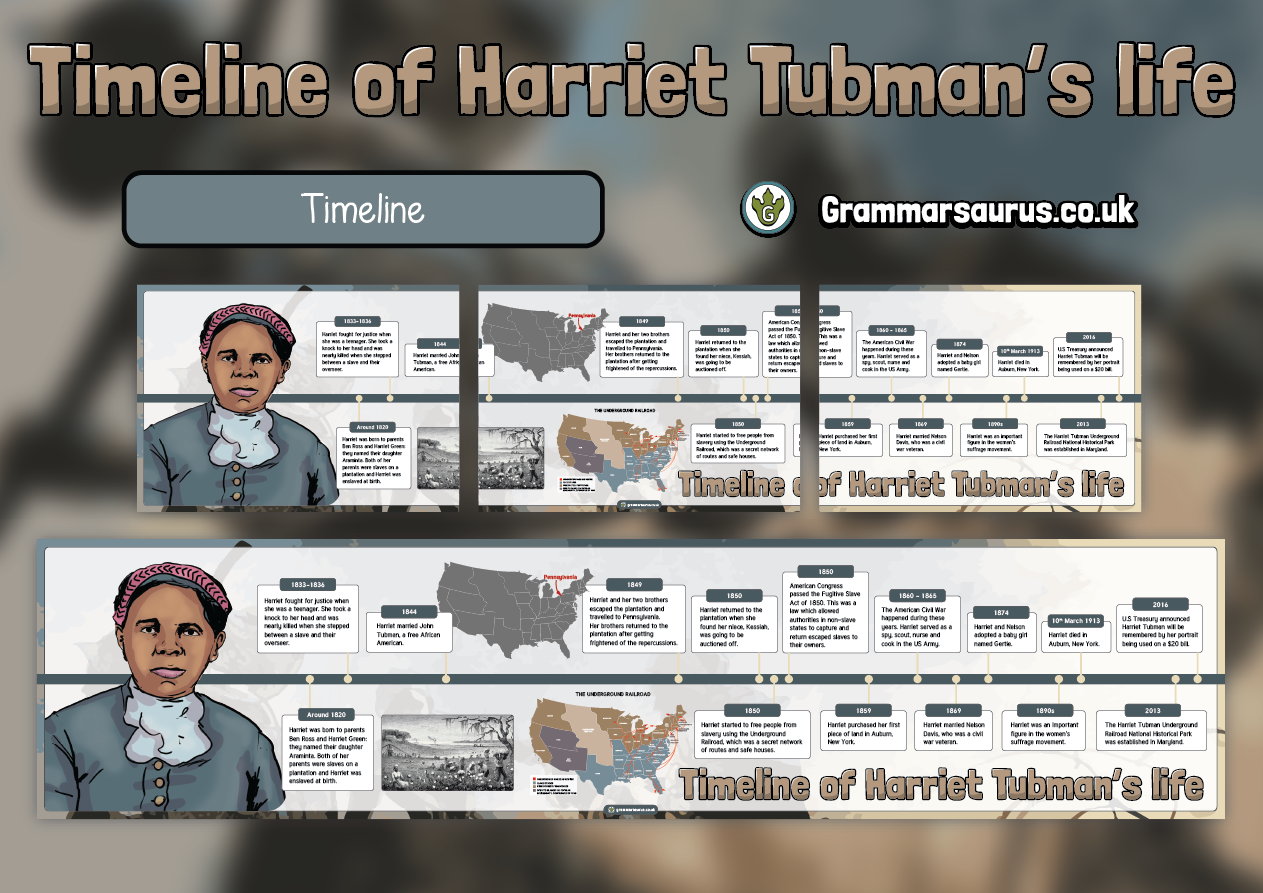 History Timeline Harriet Tubman Grammarsaurus History Timeline Harriet Tubman Grammarsaurus