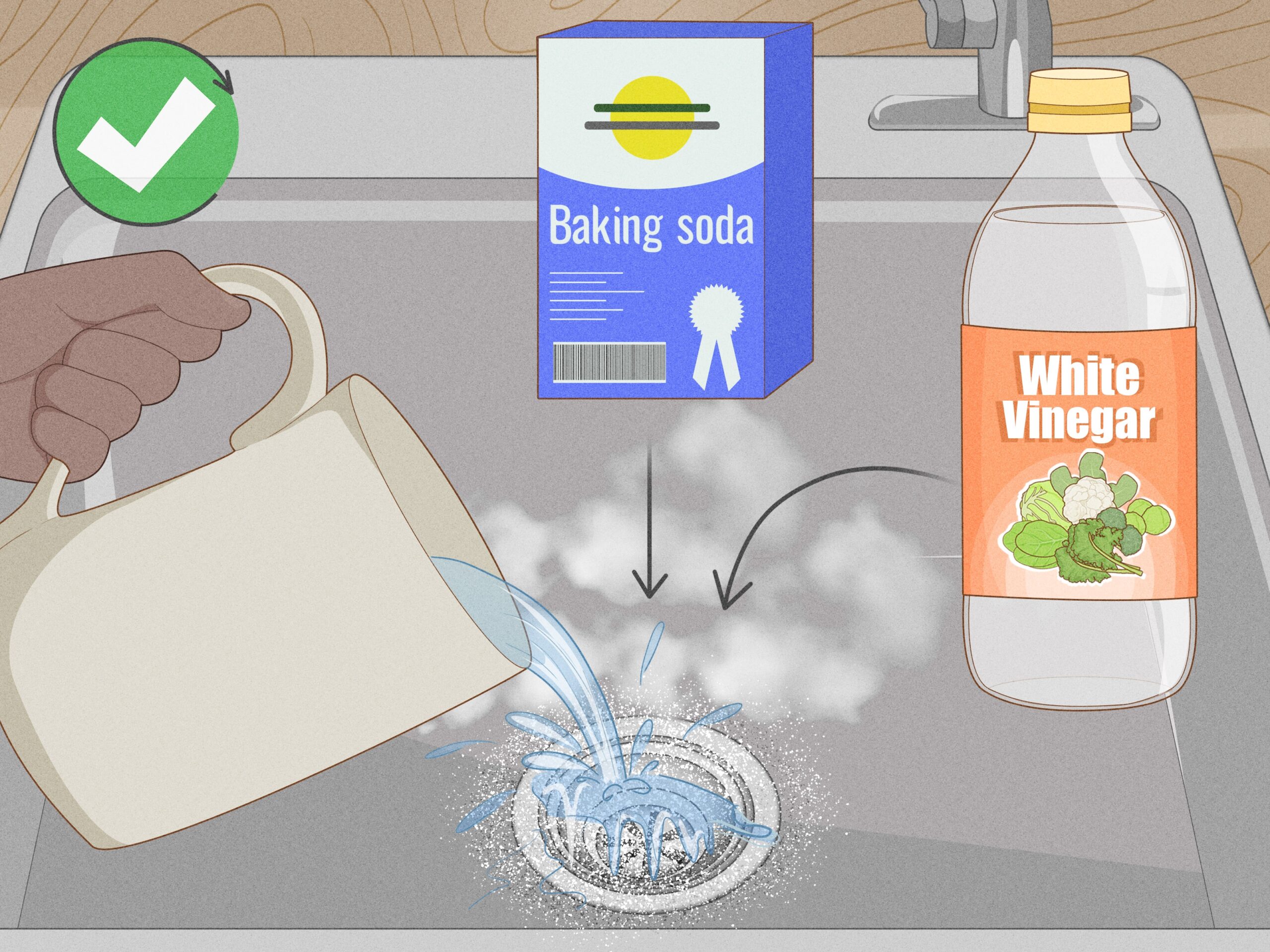 How To Clear A Clogged Sink Drain With Vinegar Baking Soda How To Clear A Clogged Sink Drain With Vinegar Baking Soda