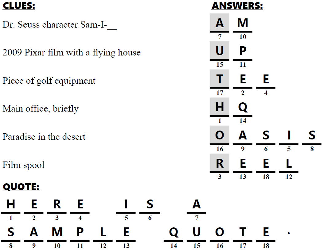 How To Solve Anacrostic Puzzles Cory s Crosswords Creations