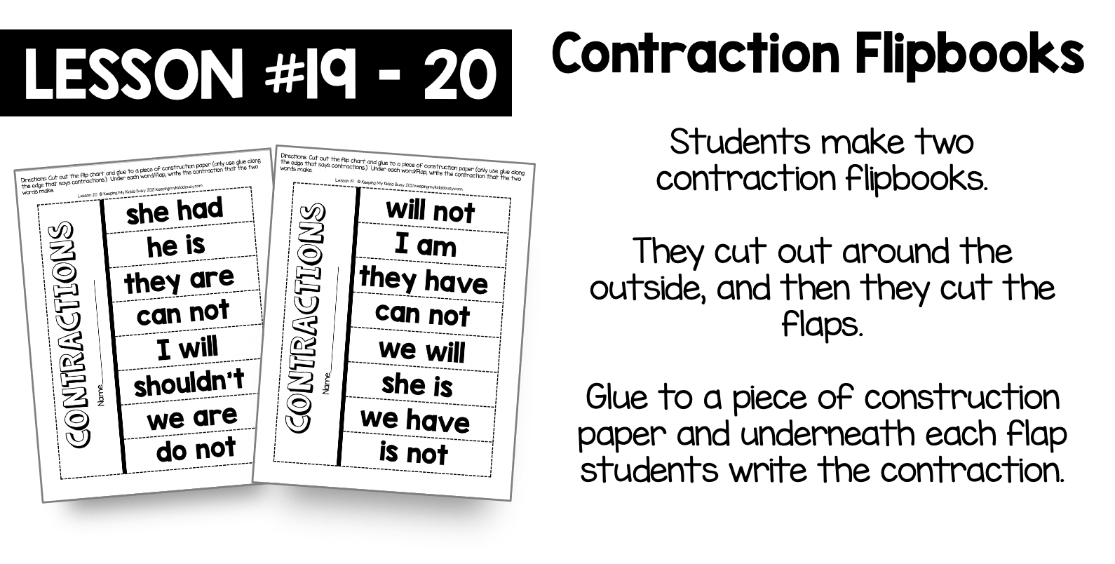 How To Teach Contractions GRAMMAR FREEBIES Keeping My Kiddo Busy How To Teach Contractions GRAMMAR FREEBIES Keeping My Kiddo Busy