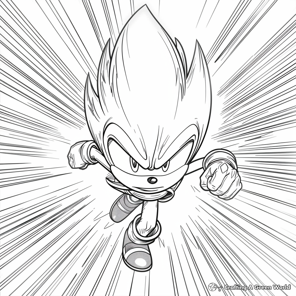 super sonic pictures to color