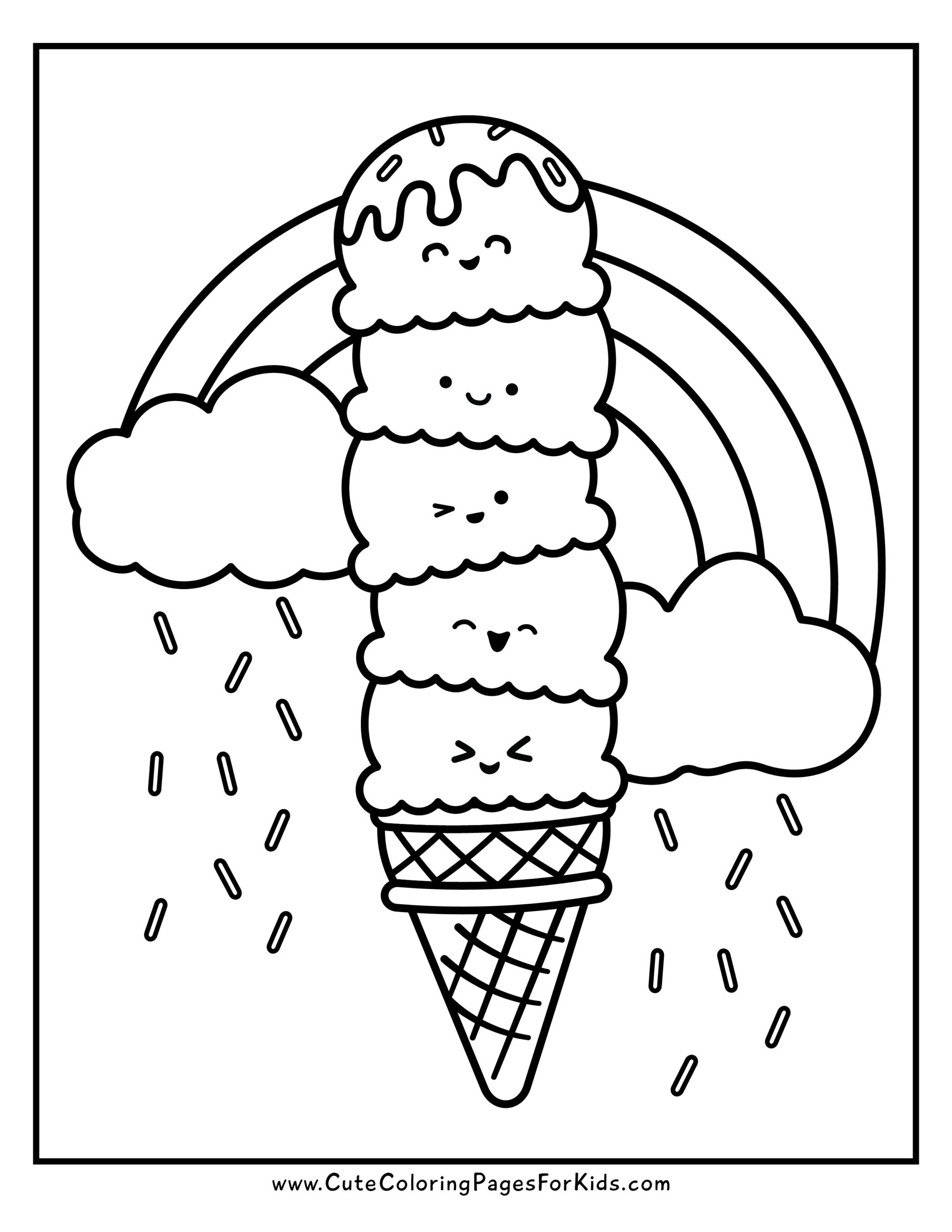 ice cream coloring picture ice cream coloring picture