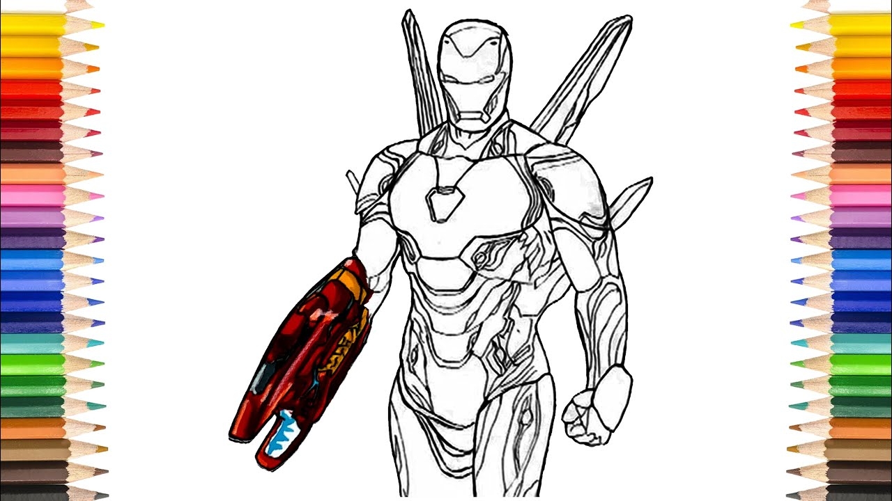 colouring pages of iron man