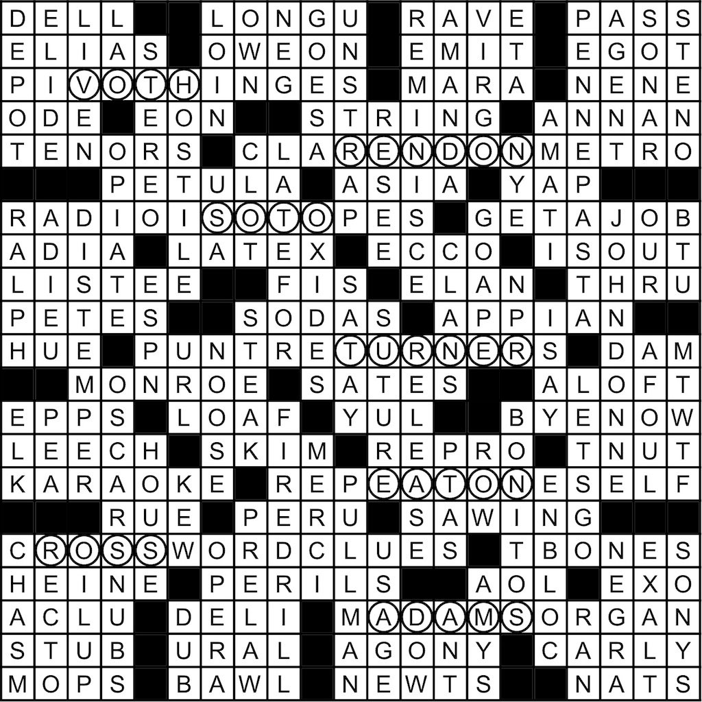 January 2020 Crossword Answer Key Washingtonian