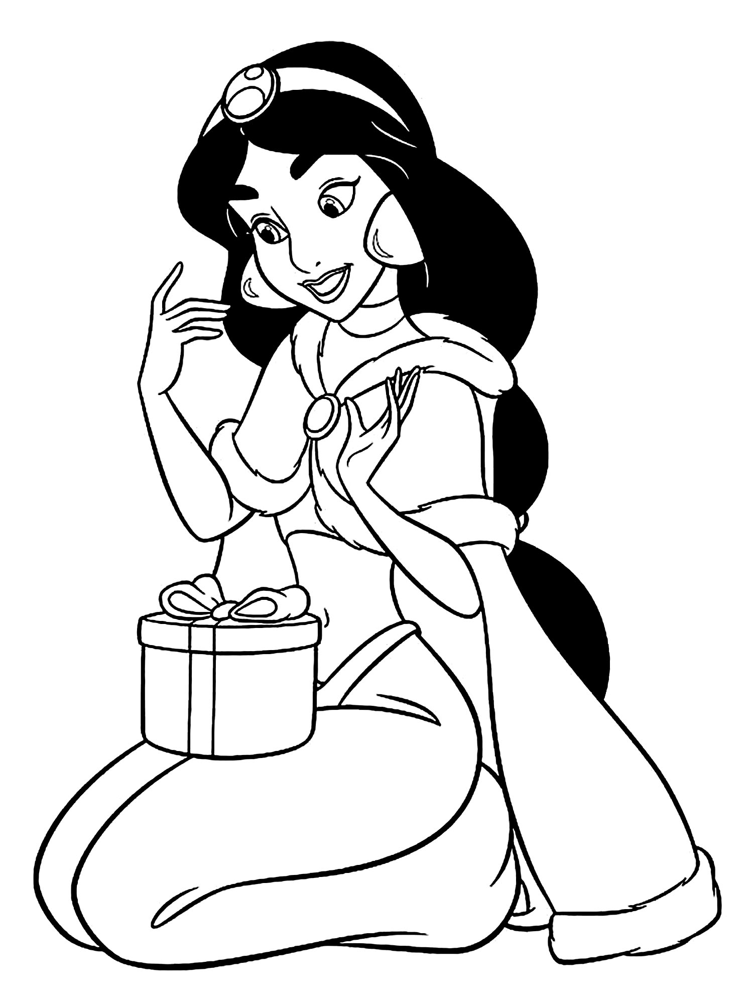disney jasmine coloring pages