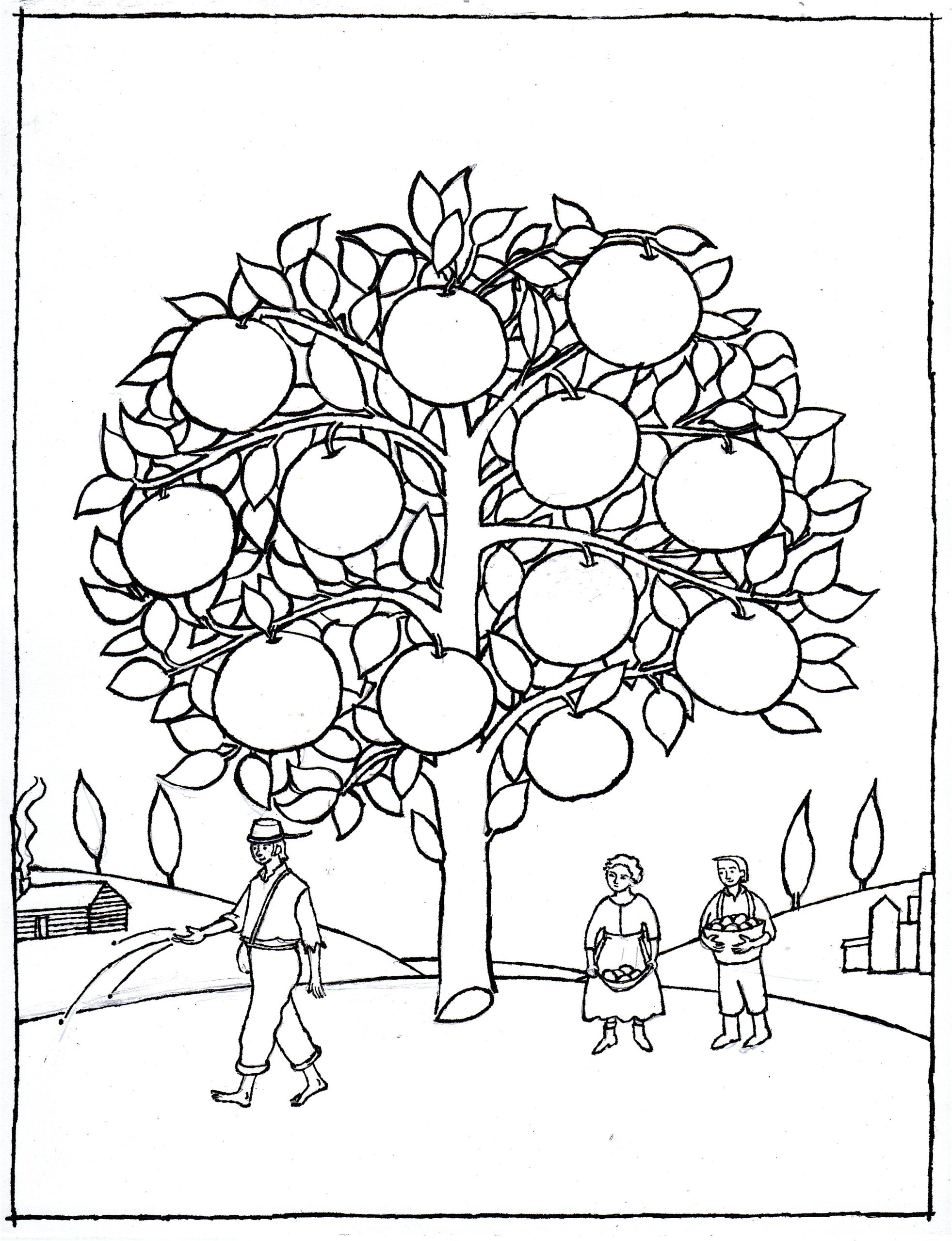Johnny Appleseed Coloring Pages Best Coloring Pages For Kids