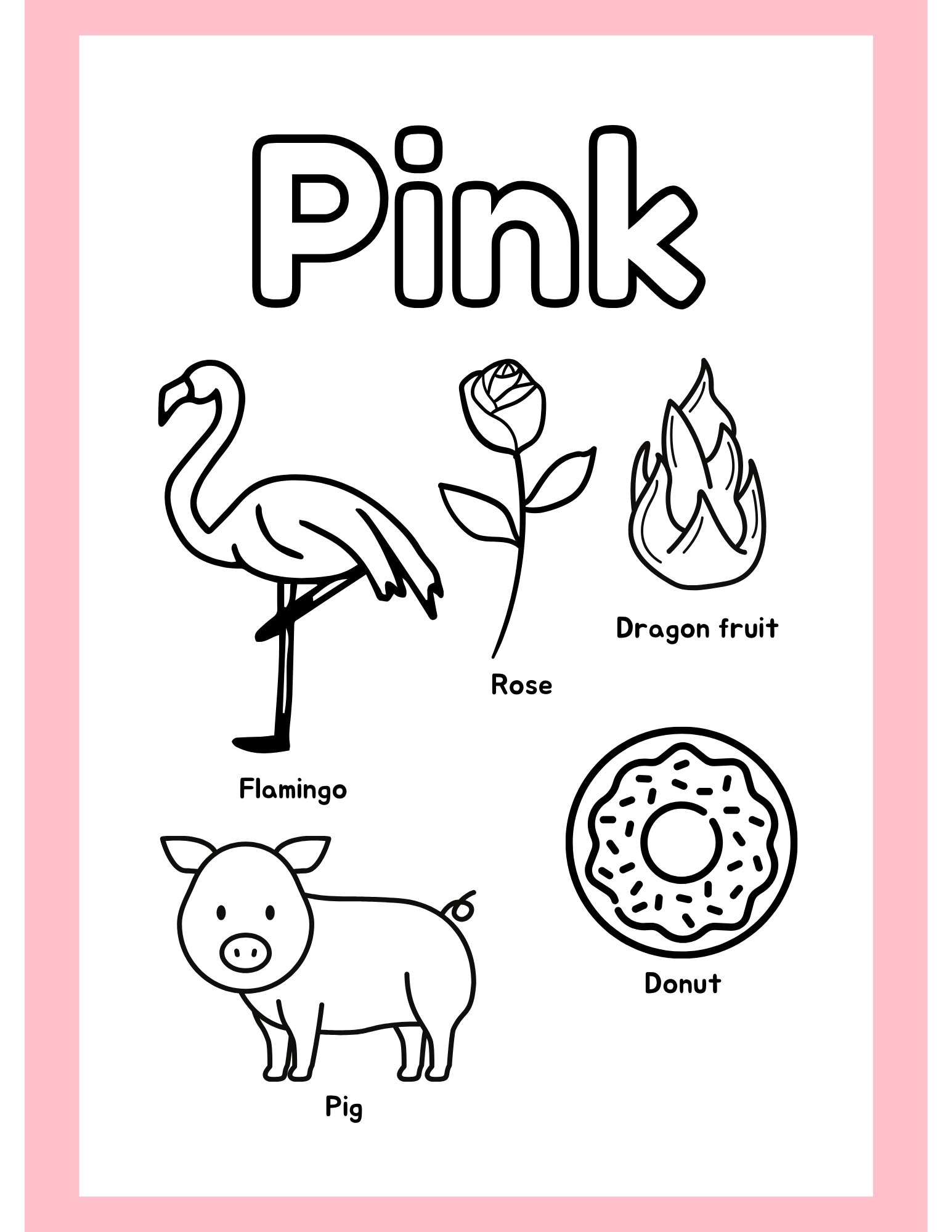 Kids Printable Coloring Sheets Etsy