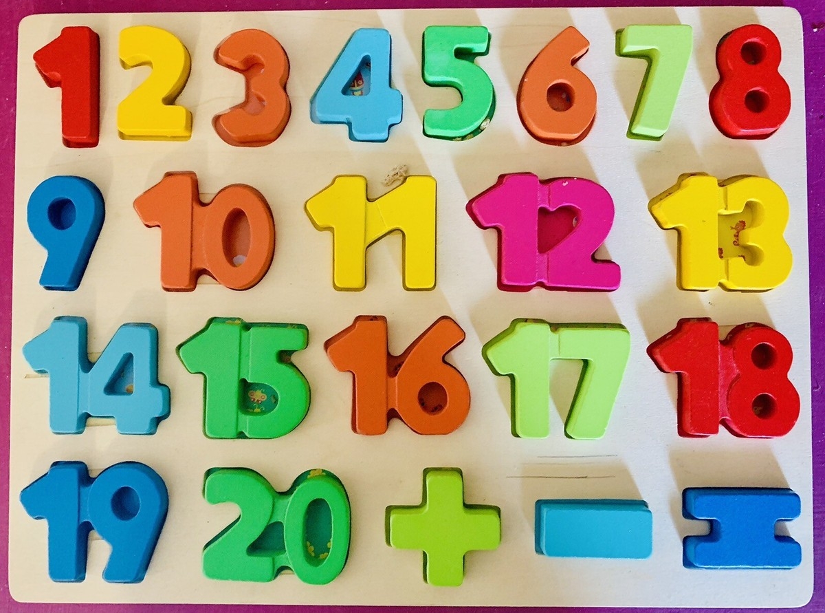 Kids Wooden 1 20 Number Chunky Puzzle Board Toys Preschool Early Learning Toys EBay Kids Wooden 1 20 Number Chunky Puzzle Board Toys Preschool Early Learning Toys EBay