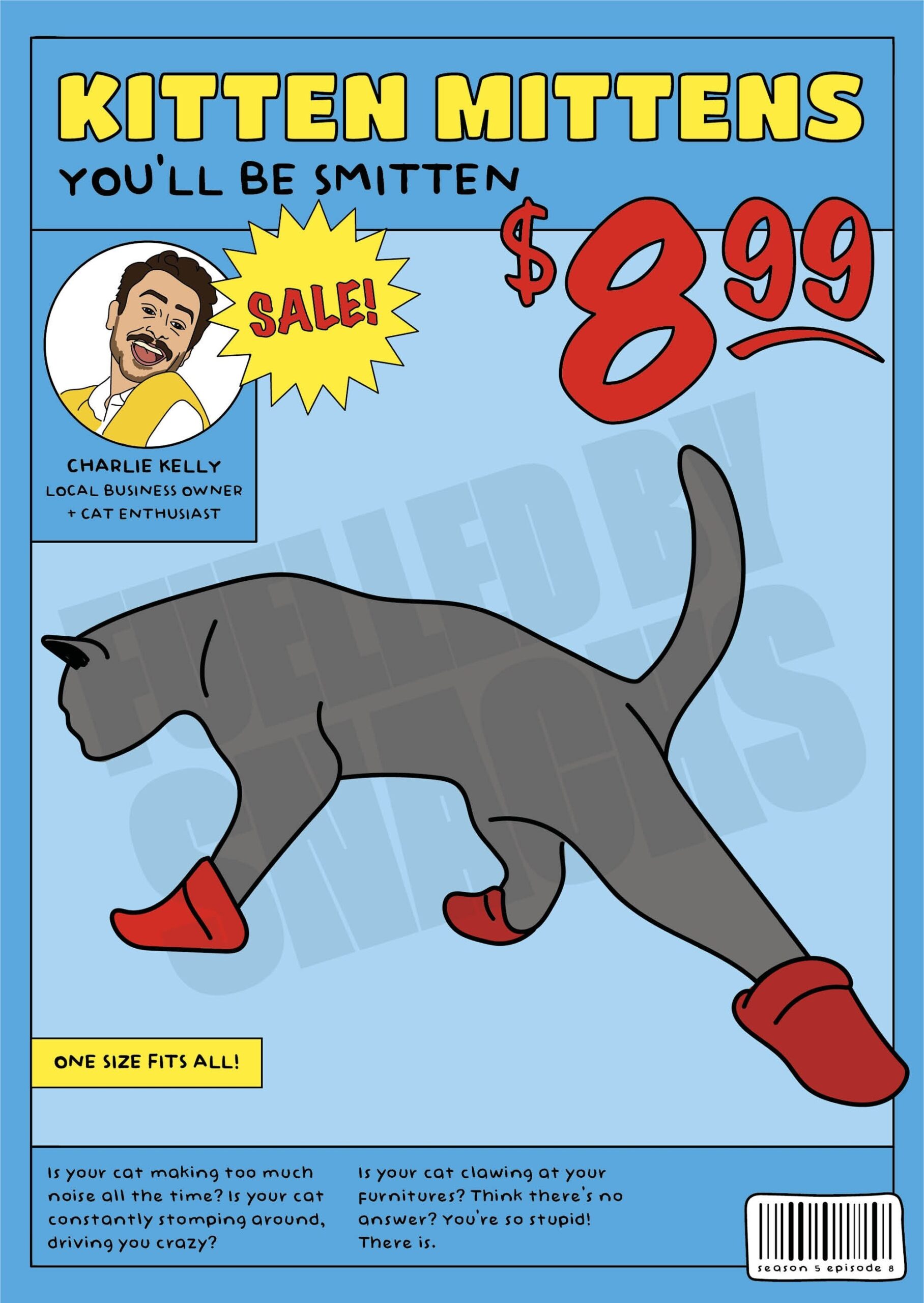 Kitten Mittens It s Always Sunny In Philadelphia Art Print Poster Etsy