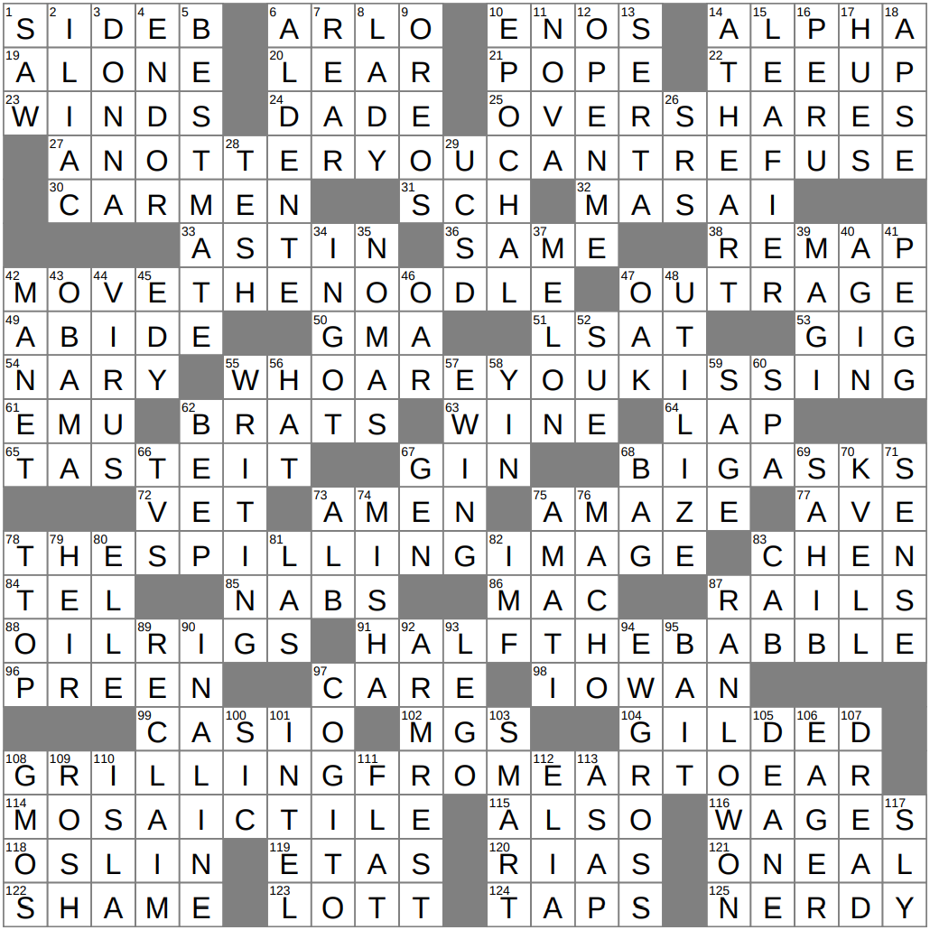 pro nobis crossword puzzle clue