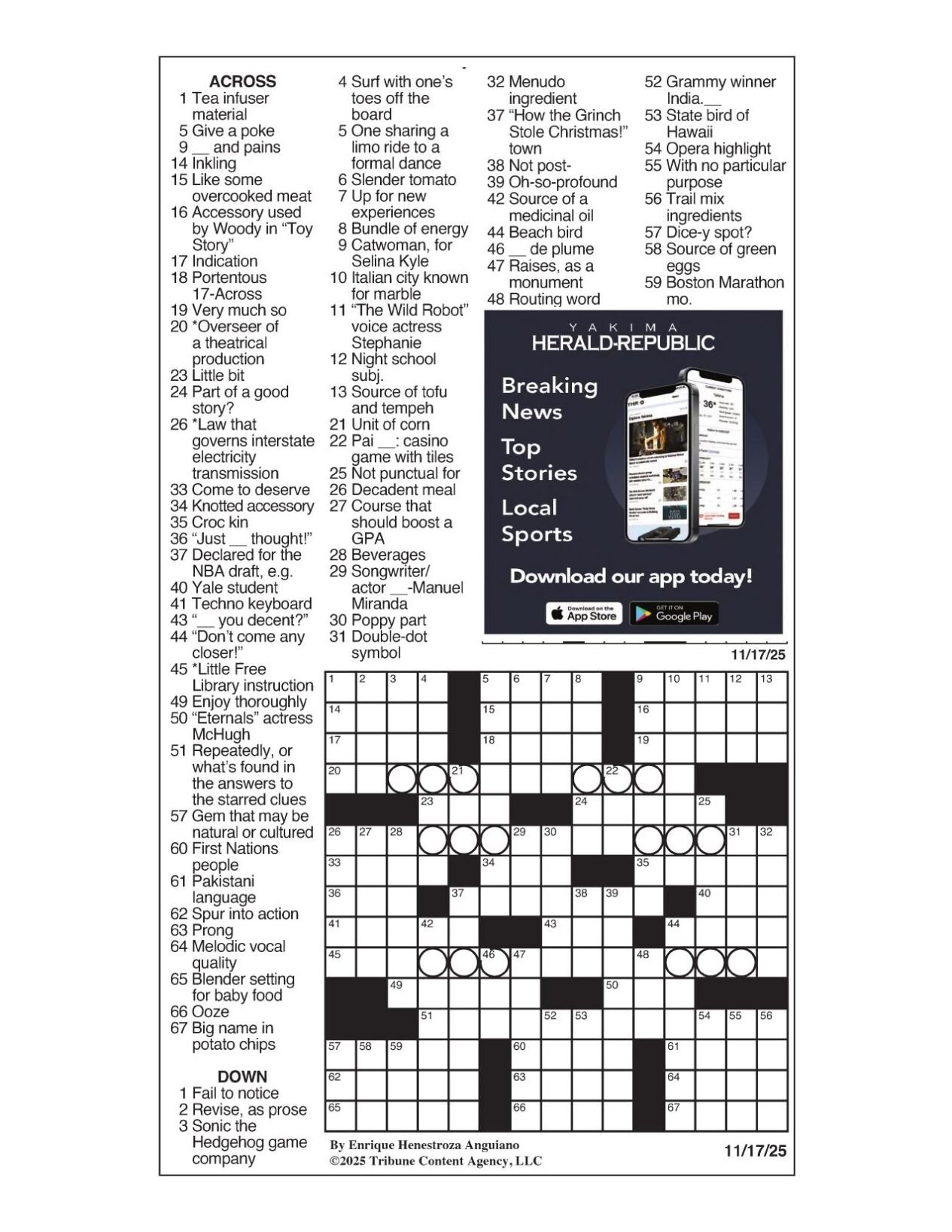 la times free crossword puzzle