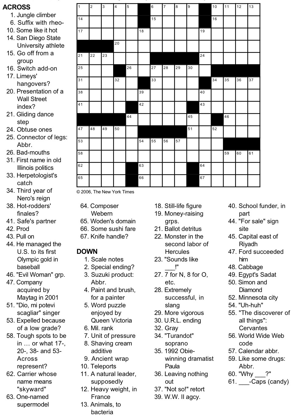 La Times Printable Sunday Crossword Printable Learning Sheets