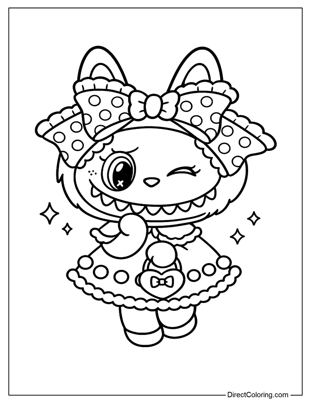 Labubu Coloring Pages Free PDF To Download And Print