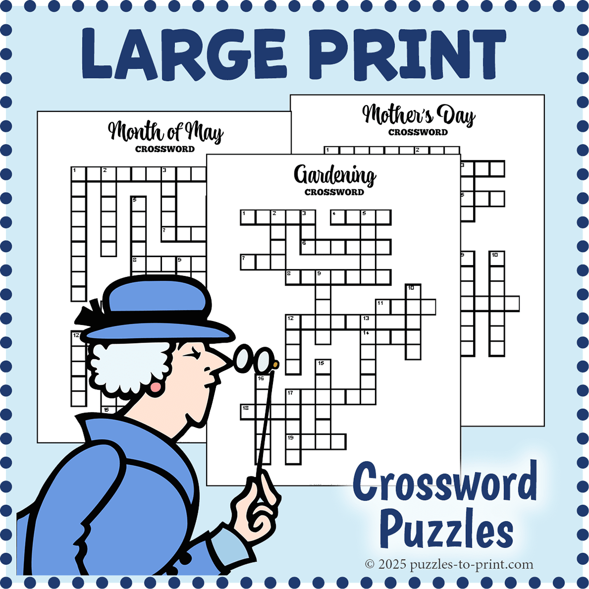 large print crossword puzzles