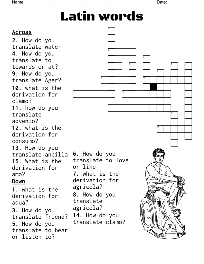 Latin Crossword WordMint